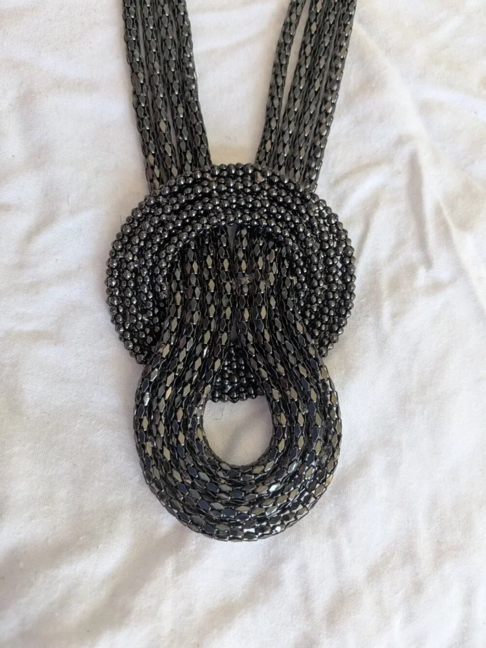 🌸 Express Charcoal Snake-chain Matinee Length Necklace